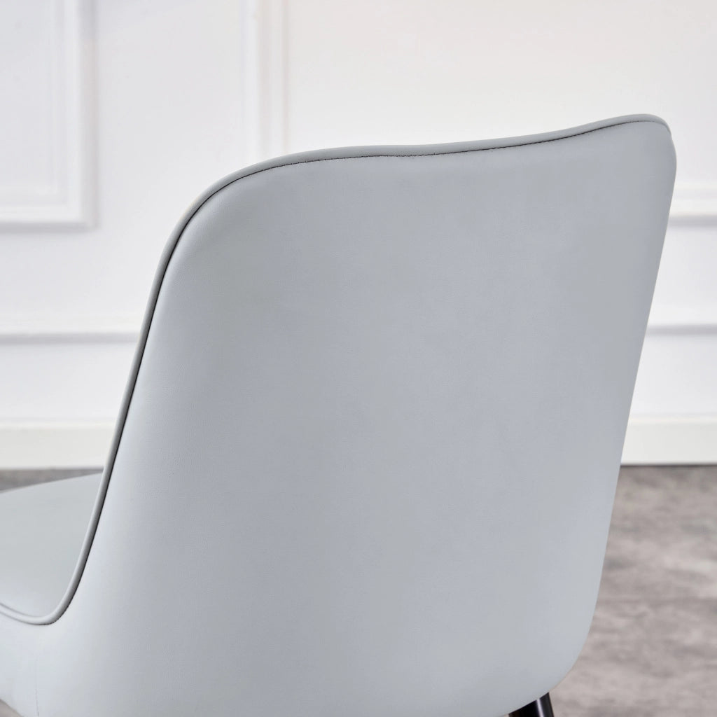 Sgabello da bar Set di 2 100 cm con schienale, poggiapiedi e struttura in metallo, in similpelle PU, Nero