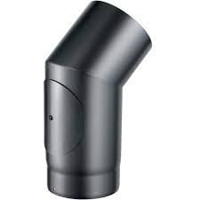 Serie arredo 20 10 nero curva a 45 con ispezione d.200