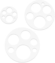 Tecniche di disegno a stampa 3 dimensioni - Stencil circolari - Acryl - Attività di creatività DIY - Album di appunti - 76/127/152 mm di diametro