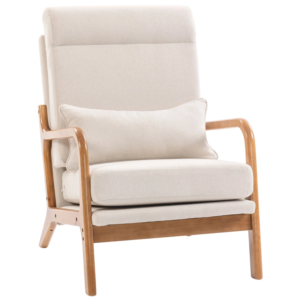 POLTRONA da salotto schienale alto 64x86x93 cm Crema