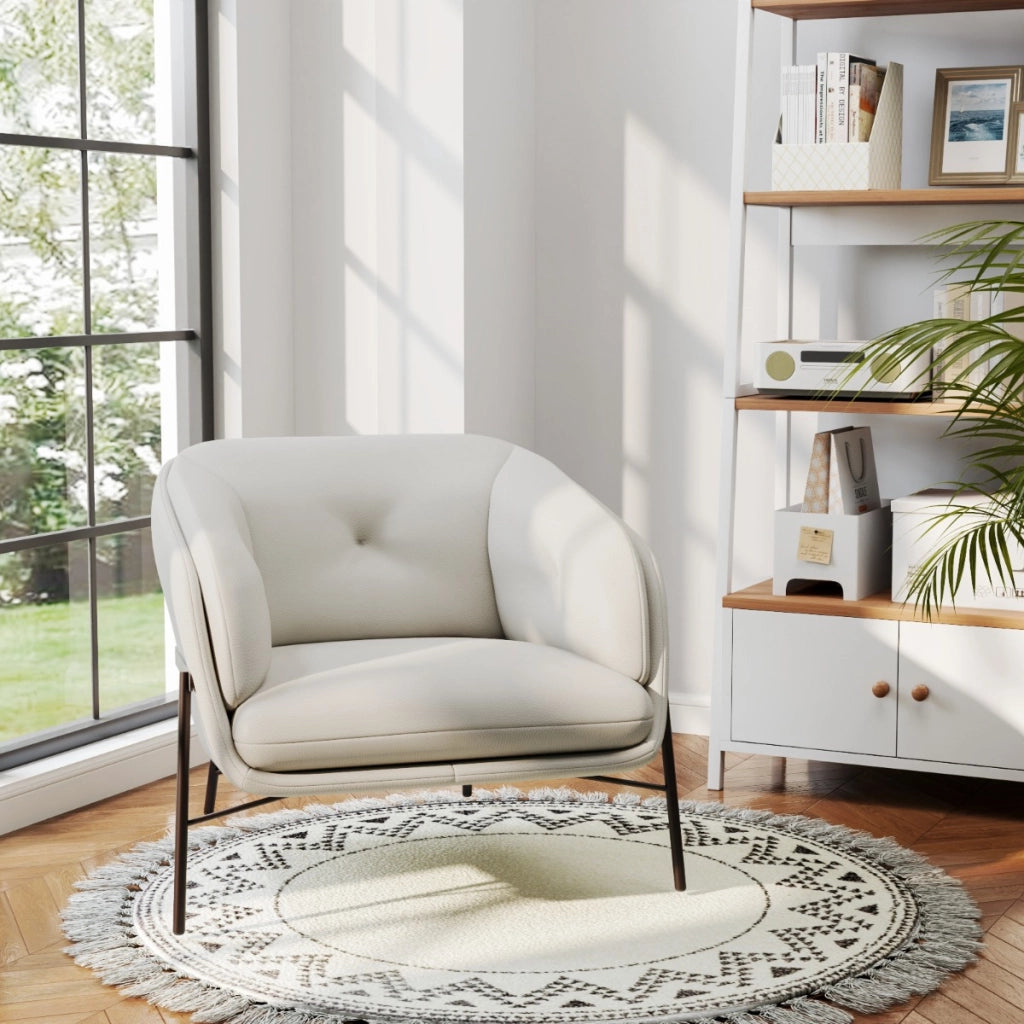 Poltrona moderna in pelle ROYAL 2337, Poltrona ergonomica ed elegante per Interni contemporanei-Divani