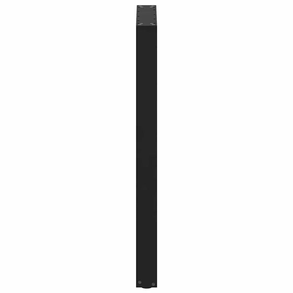 Set di 2 gambe regolabili per tavolo da bar a forma di U 60 x 100 cm design moderno e funzionale acciaio nero 02_0057476