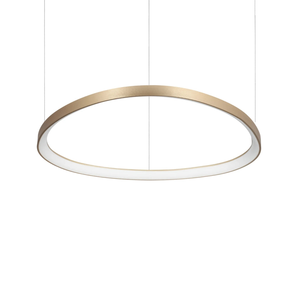 Lampada a Sospensione Gemini LED 56W Luce Naturale Ottone Regolabile Ideal Lux