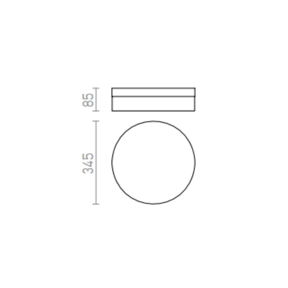 Plafoniera AWE 33 da soffitto cromo 230V LED 21W IP44 3000K