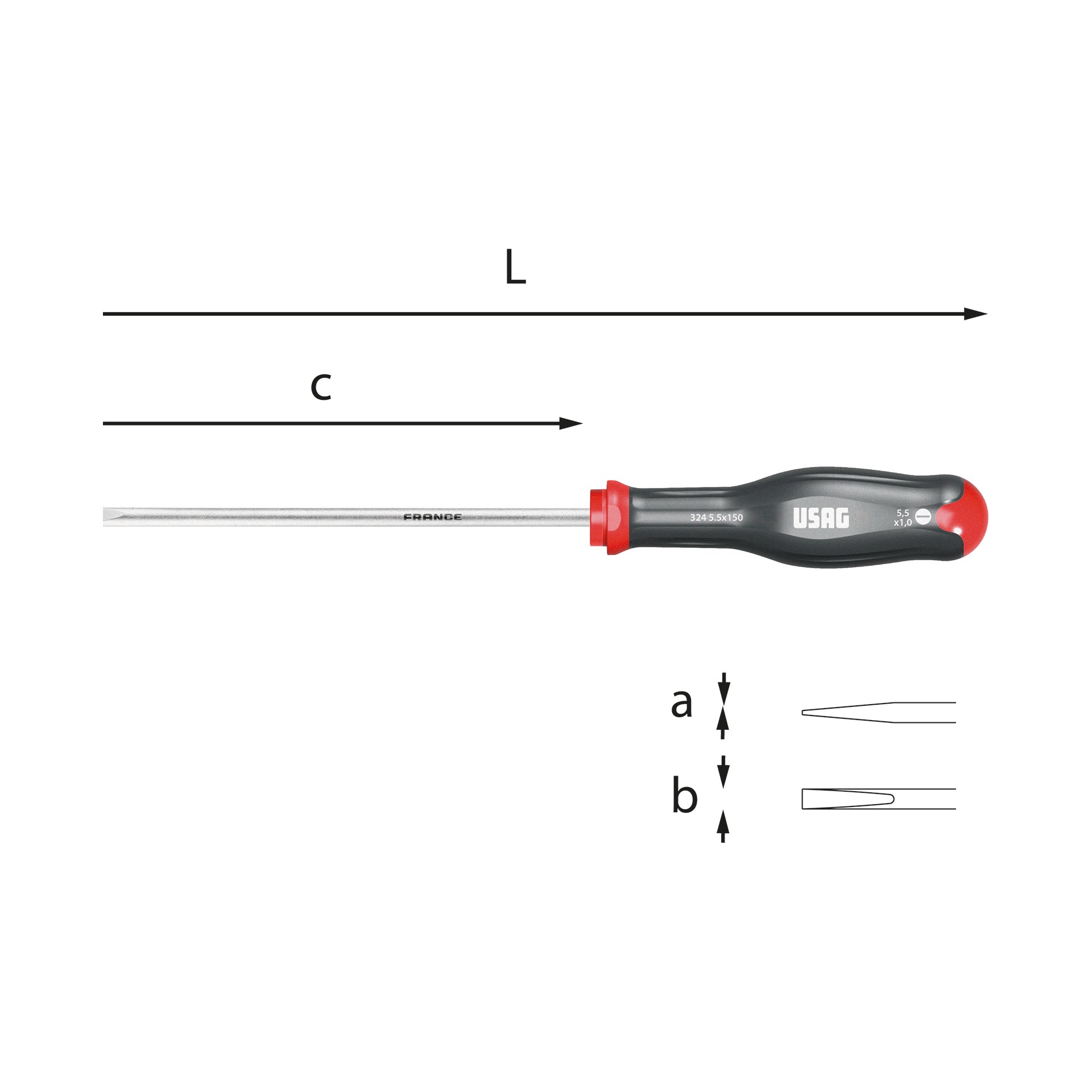 USAG GIRAVITI PER VITI CON INTAGLIO D. 1,2x6.5x150 U03240410