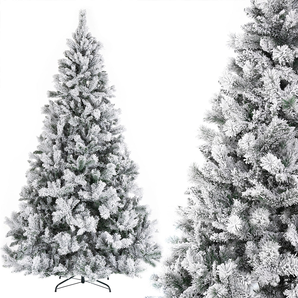 Albero di Natale Innevato Bianco Winter Palace Foltissimo 180cm 1000 Rami Innesto