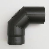 Serie arredo 20 10 nero curva a 90 con ispezione d.140