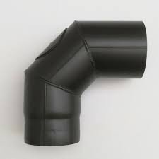 Serie arredo 20 10 nero curva a 90 con ispezione d.160