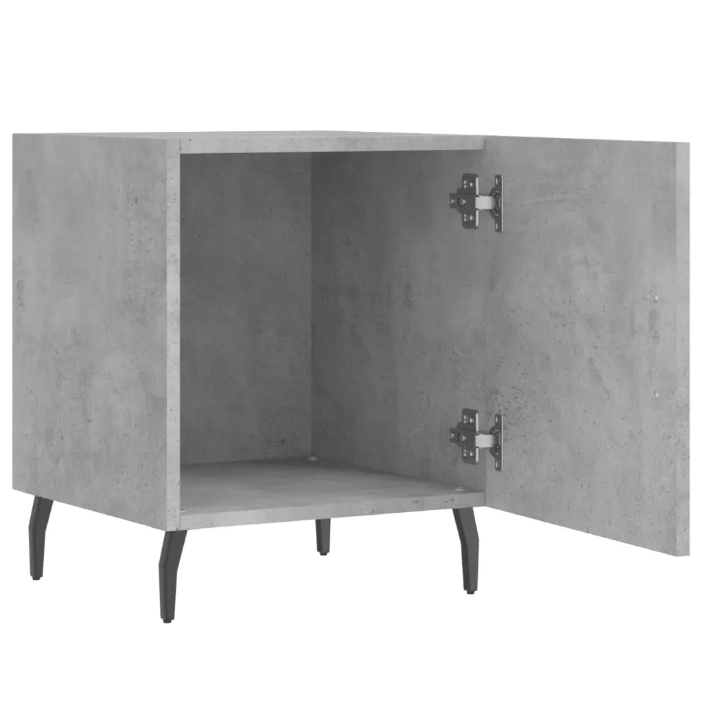 Comodini 2 pz-Set di 2 Tavolino da notte Grigio Cemento 40x40x50 cm in Legno Multistrato 342661