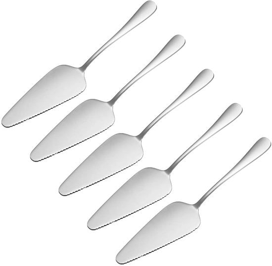 Set di Torta da 5 pezzi in Acciaio Inossidabile - Liscio - a Reticoli - Professionale - Duraturo e Sicuro - Torta Spatola