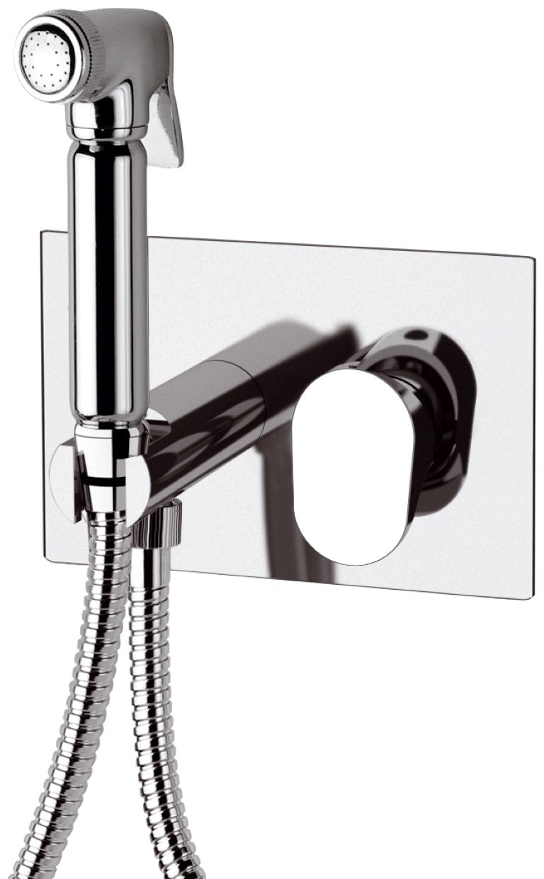 Miscelatore incasso per shut-off con doccetta, supporto doccia e flessibile