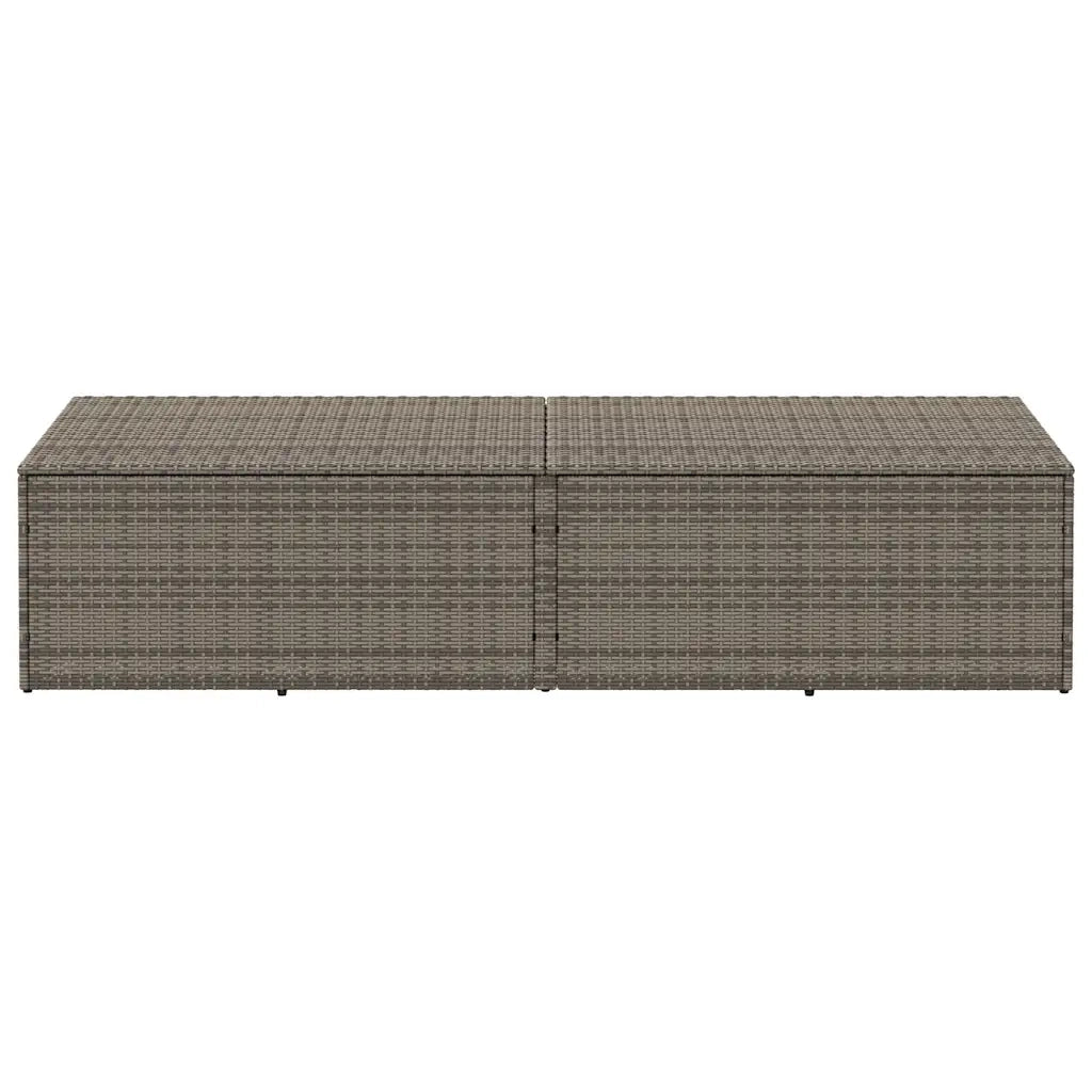 Baule da Giardino Grigio 220x50x58 cm in Polyrattan 4104076