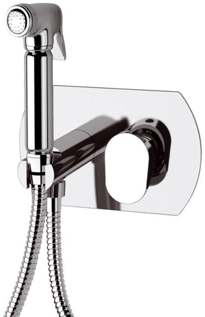 Miscelatore incasso per shut-off con doccetta shut-off, supporto doccia-presa acqua e flessibile doccia.