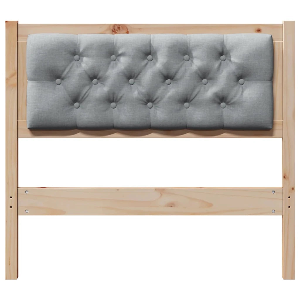 Testiera | Testata Marrone e grigio chiaro 90 cm Legno di pino massello