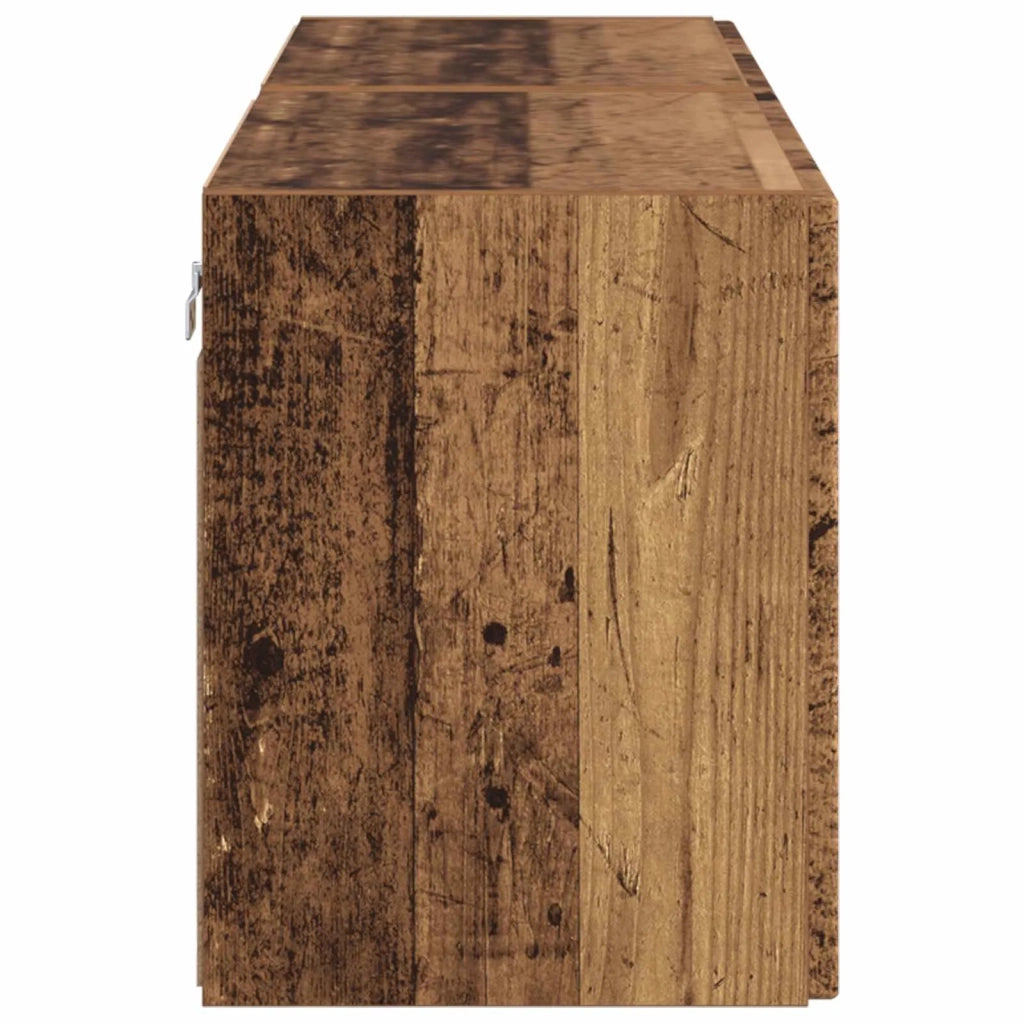 Mobile TV da parete 2 pcs Legno vecchio 59,5 x 31 x 40 cm 892346