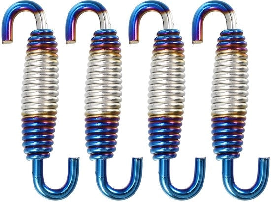 4 Set di Ammortizzatori di Scarico per Motocicletta 58mm in Acciaio Inox Argento