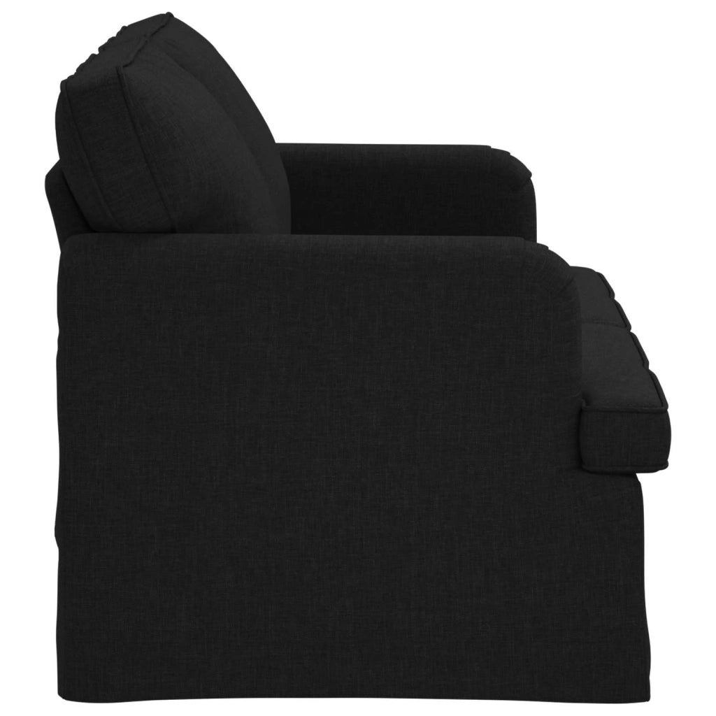 Divano Nero 144 x 80 x 85 cm Tessuto
