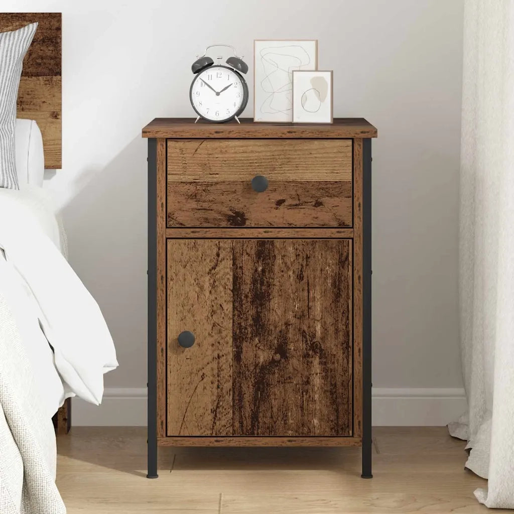 Armadio da Notte con cassetto Legno vecchio 40 x 42 x 60 cm 875780