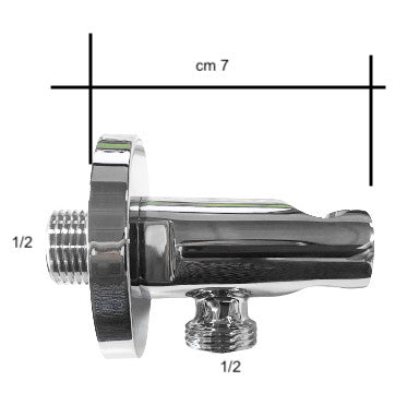 Supporto doccia con presa acqua e valvola anti allagamento