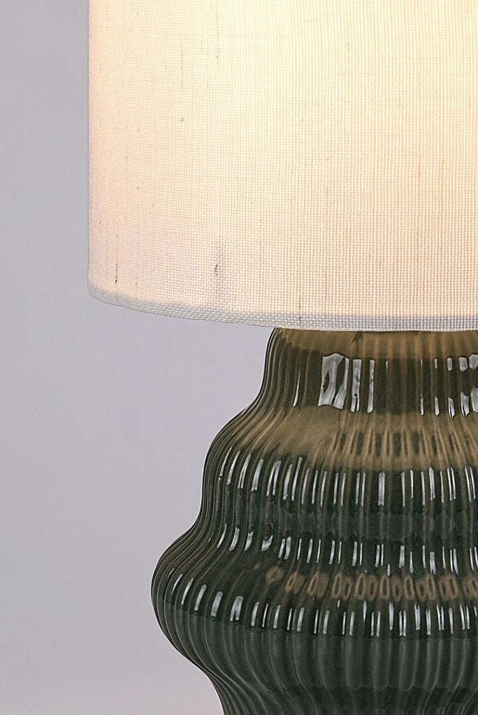 Lampada da tavolo Glimo verde ceramica E14 Rabalux