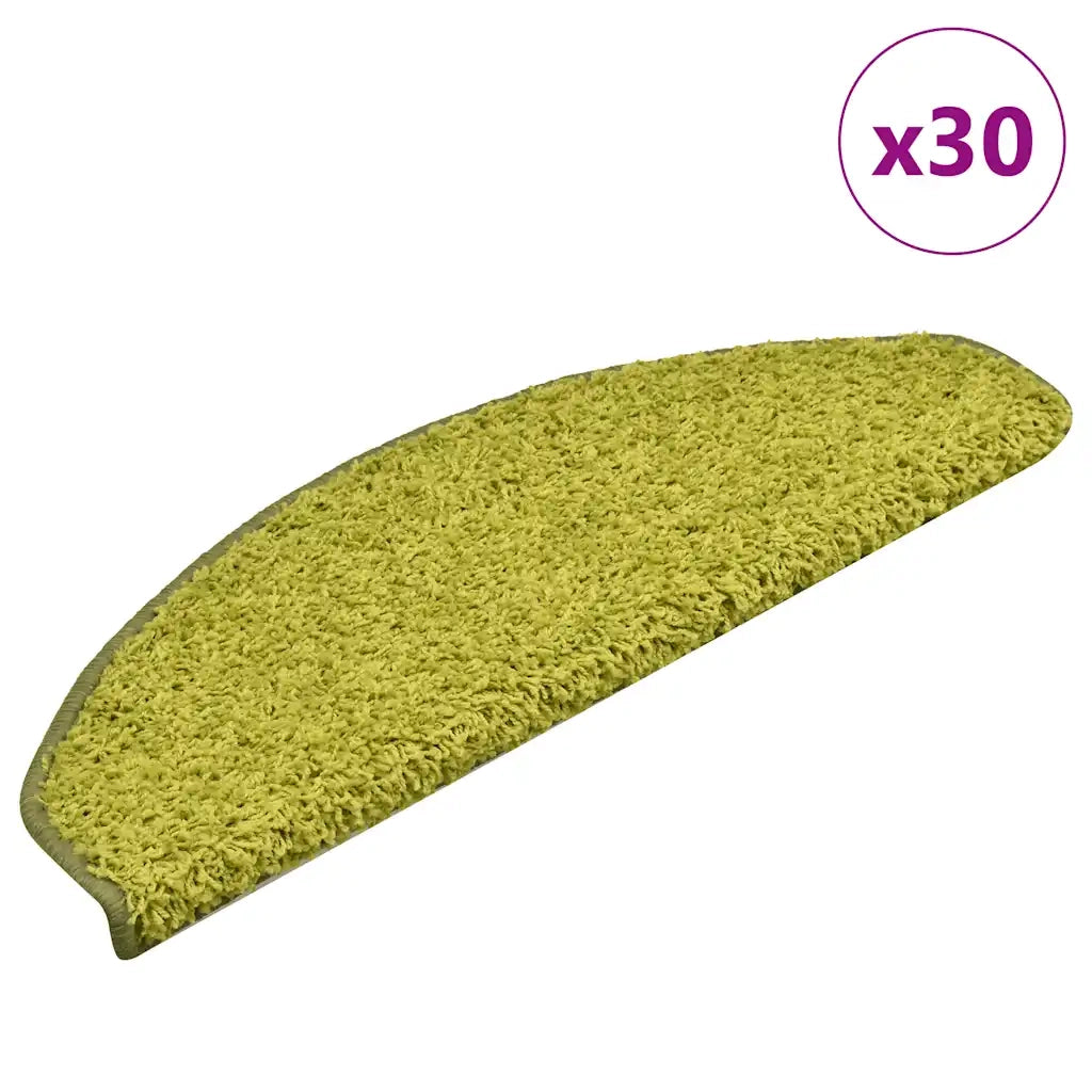 Tappetini per scale 30 pz | Gradini per Scale 65x21x4 cm Verde Semicircolari Grandi