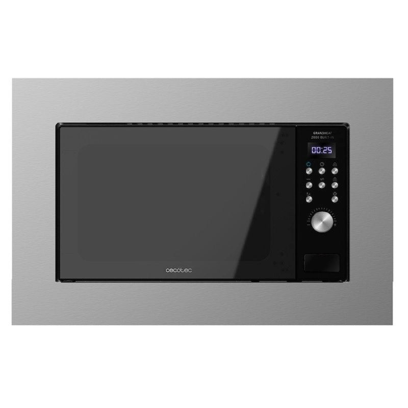 CECOTEC 01380 - Microonde da incasso GrandHeat 2000 Built-In Steel Black