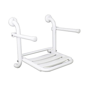 Seggiolino ribaltabile inox con braccioli reclinabili e doghe