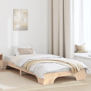 Rete Letto Naturale Legno di Pino Massello 75 x 190 cm Semplice