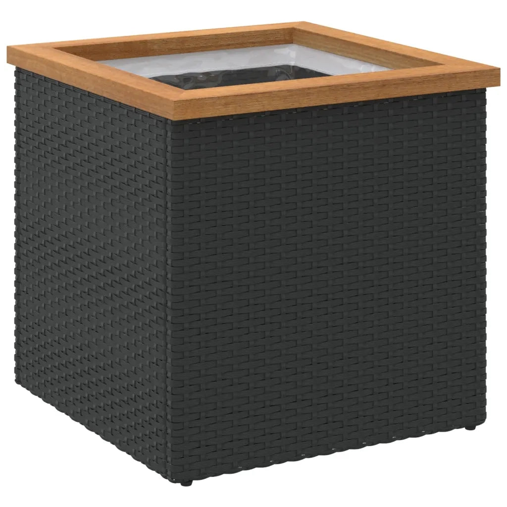 Fioriera Nera 40x40x40 cm in Polyrattancod mxl 102915