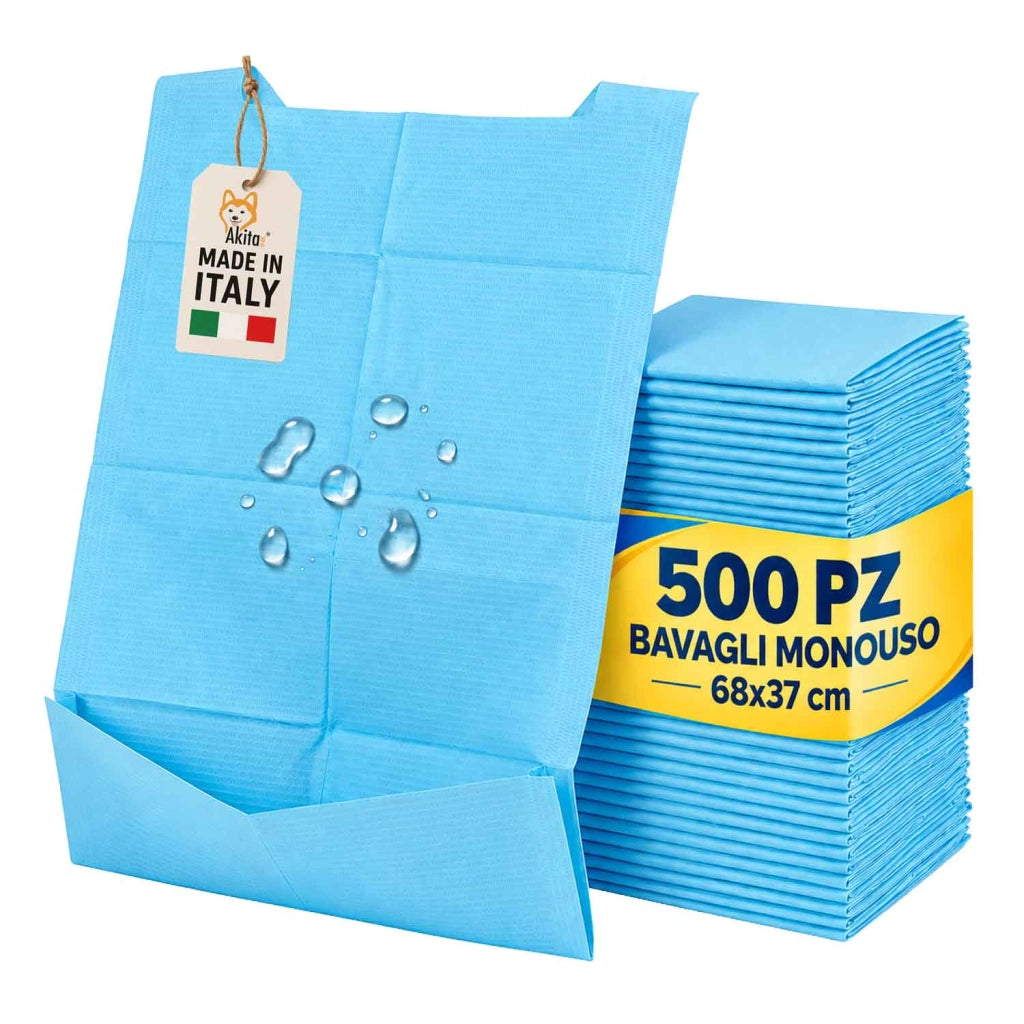Bavagli Monouso Impermeabili con Tasca 500Pz 68x37 cm