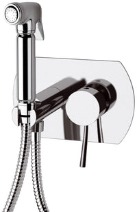 Miscelatore incasso per shut-off con doccetta shut-off, supporto doccia- presa acqua e flessibile doccia.