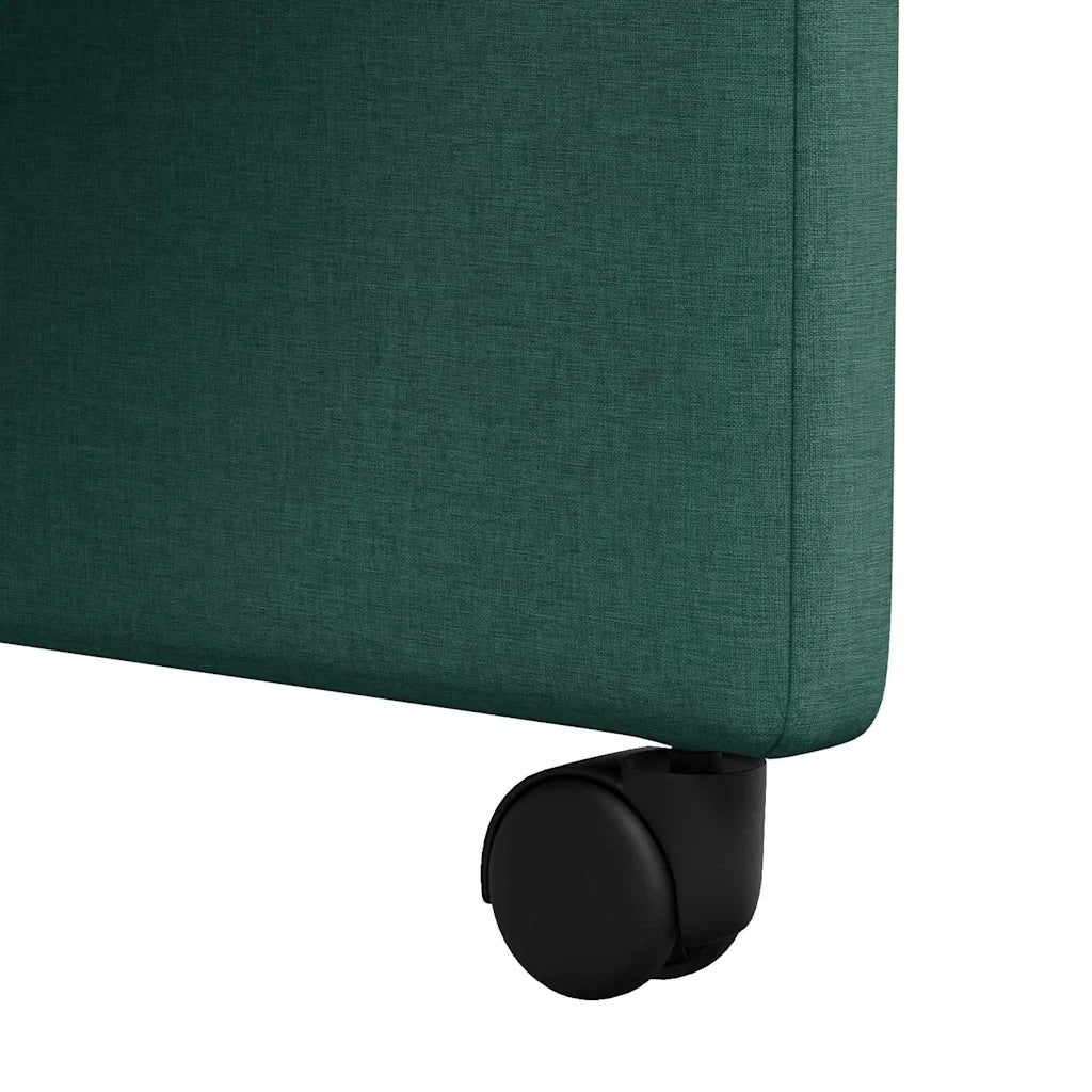 vidaXL Sedia da pranzo 2 pcs Verde scuro 57 x 66 x 94 cm Tessuto