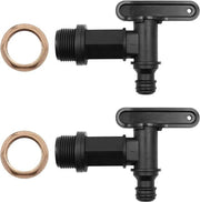 Set a doppio per la regolazione dell'acqua di pioggia con connessioni 3/4 pollici in plastica per sostituire la maniglia in casa e giardino