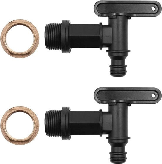 Set a doppio per la regolazione dell'acqua di pioggia con connessioni 3/4 pollici in plastica per sostituire la maniglia in casa e giardino