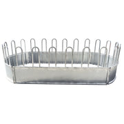 Mangiatoia ovale per balle di fieno con 22 posti 3,4x1,7x1m