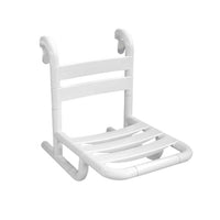 Sedile asportabile per doccia con doghe bianche