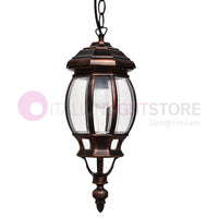 ENEA Lanterna a Sospensione in Alluminio Lampada per Esterno Classica NERO-RAME