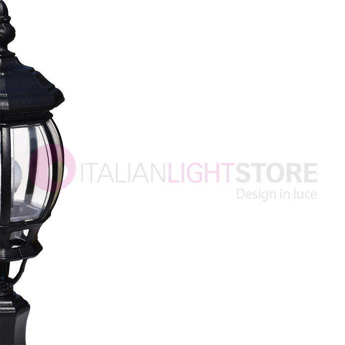 ENEA Luce da cancello in Alluminio Lampada per Esterno Classica NERO