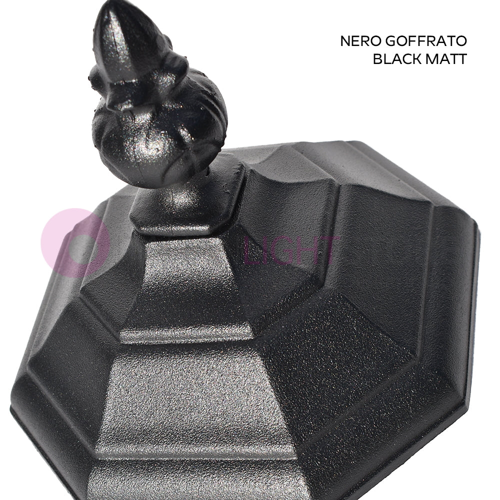 ENEA Luce da cancello in Alluminio Lampada per Esterno Classica NERO
