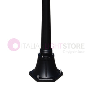 ENEA Lampione a 1 luce h.119 in Alluminio per Esterno Vialetto Giardino NERO