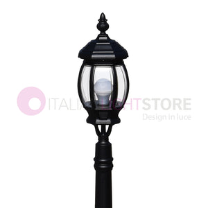 ENEA Lampione a 1 luce h.119 in Alluminio per Esterno Vialetto Giardino NERO