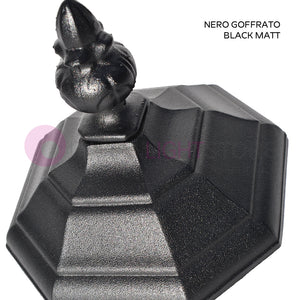 ENEA Lampione a 1 luce h.119 in Alluminio per Esterno Vialetto Giardino NERO