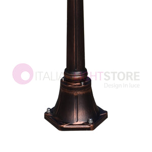 ENEA Lampione a 1 luce h.119 in Alluminio per Esterno Vialetto Giardino NERO-RAME