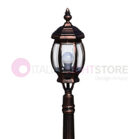 ENEA Lampione a 1 luce h.119 in Alluminio per Esterno Vialetto Giardino NERO-RAME