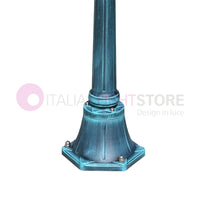 ENEA Lampione a 1 luce h.119 in Alluminio per Esterno Vialetto Giardino NERO-VERDE