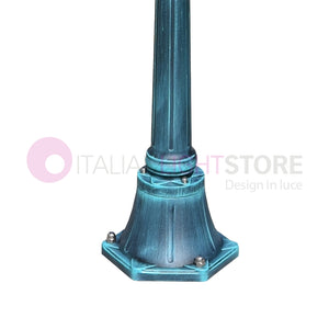 ENEA Lampione a 1 luce h.119 in Alluminio per Esterno Vialetto Giardino NERO-VERDE