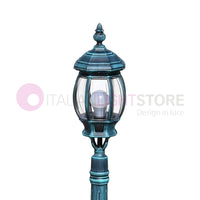 ENEA Lampione a 1 luce h.119 in Alluminio per Esterno Vialetto Giardino NERO-VERDE