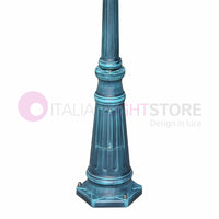 ENEA Lampione a 2 luci h.212 in Alluminio per Esterno Vialetto Giardino NERO-VERDE