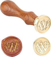 Impostatrice Alfabeto Messing da Assemblare - Sigillo - Manico in Legno - Lettera W - 25 x 14 mm - 75 mm