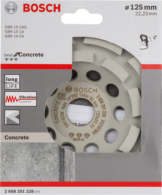 2608201228 - Mola a tazza diamantata Best for Concrete 125 x 22,23 x 4,5 mm